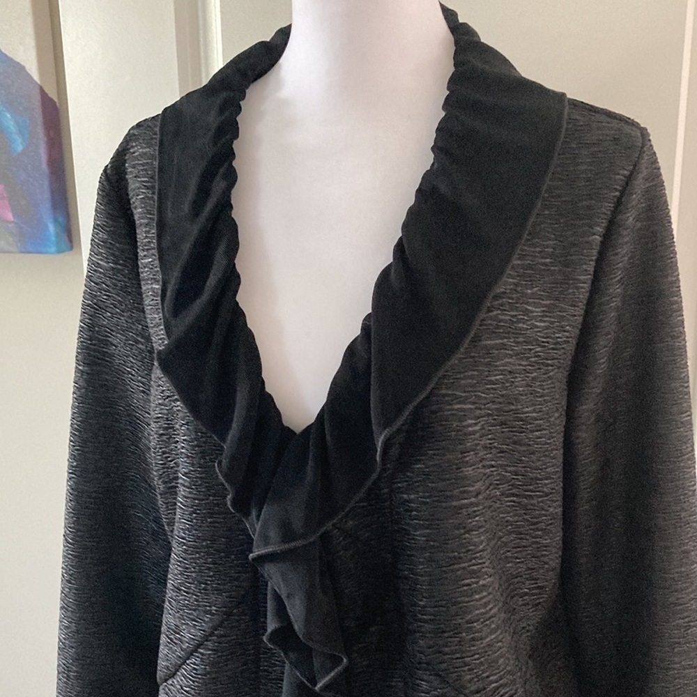 Chico’s large 12 blazer black - Picture 3 of 12